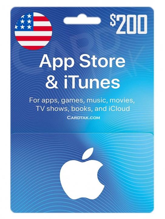 گیفت کارت اپل آیتونز 200 دلاری آمریکا (US)